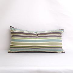 Indoor/Outdoor Sunbrella Brannon Whisper - 24x12 Horizontal Stripes Throw Pillow