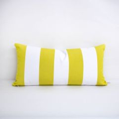 Indoor/Outdoor Sunbrella Cabana Citron - 24x12 Vertical Stripes Throw Pillow