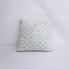 Indoor/Outdoor Sunbrella Fretwork Mist - 18x18 Throw Pillow