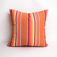 Indoor/Outdoor Sunbrella Dolce Mango - 22x22 Vertical Stripes Throw Pillow