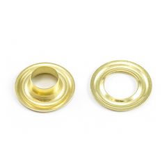 DOT® Sheet Metal Grommet with Plain Washer #2 (2000702-50001XG) Brass 3/8" 1-gross (144)