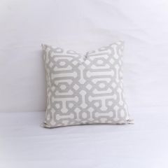 Indoor/Outdoor Sunbrella Fretwork Pewter - 18x18 Throw Pillow