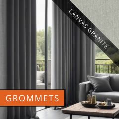 Sunbrella Indoor/Outdoor Curtain Panel with Grommets - Canvas Granite