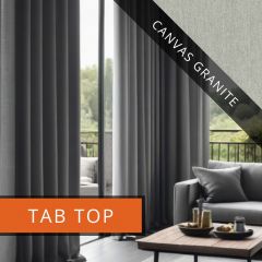 Sunbrella Indoor/Outdoor Curtain Panel with Tab Top - Canvas Granite