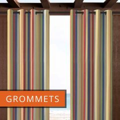 Sunbrella Indoor/Outdoor Curtain Panel with Grommets - Castanet Beach