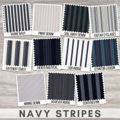 Sunbrella Sample Pack - Navy Stripes