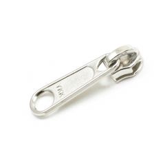 YYK Ziplon #4.5CNDFL Metal Sliders Non-Locking Long Single Pull Nickel Plated