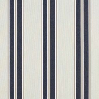 Sunbrella Navy / Taupe Fancy 4916-0000 46-Inch Stripes Awning / Shade Fabric