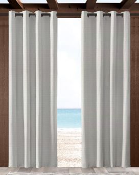 Sunbrella Idol Snow 40487-0001 Outdoor Curtain with Grommets