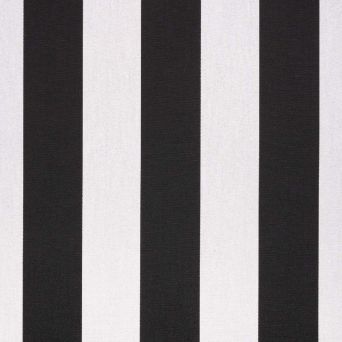 Sunbrella Beaufort Black / White 6 Bar 5704-0000 46-Inch Stripes Awning / Shade Fabric