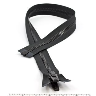 YKK Bulk Zipper #10, Aluminum, Black