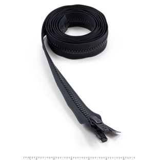 Heavy-Duty Black #10 Separating Zipper 120 - Equip Your Space