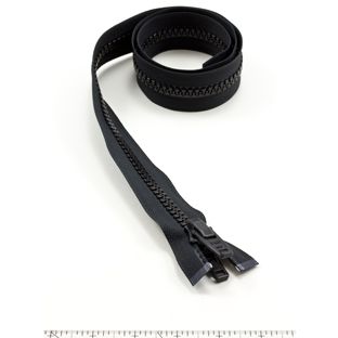 Buy YKK Vislon #10 Separating Zipper AutoLok Double Pull Plastic Slider  VFUVOL 107TX 36 inch Black