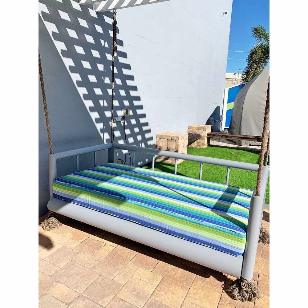 Twin Size Sunbrella Porch Swing Bed Cushion Cover Bundle (75x39)