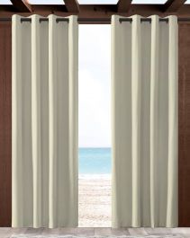 Sunbrella Canvas Natural 5404-0000 Outdoor Curtain With Grommets