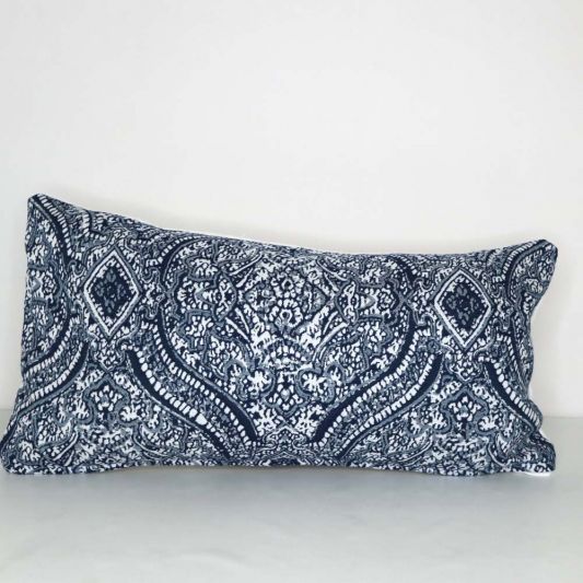 Buy Indoor Outdoor Sunbrella Thibaut Tulsi Paisley Navy 24x12